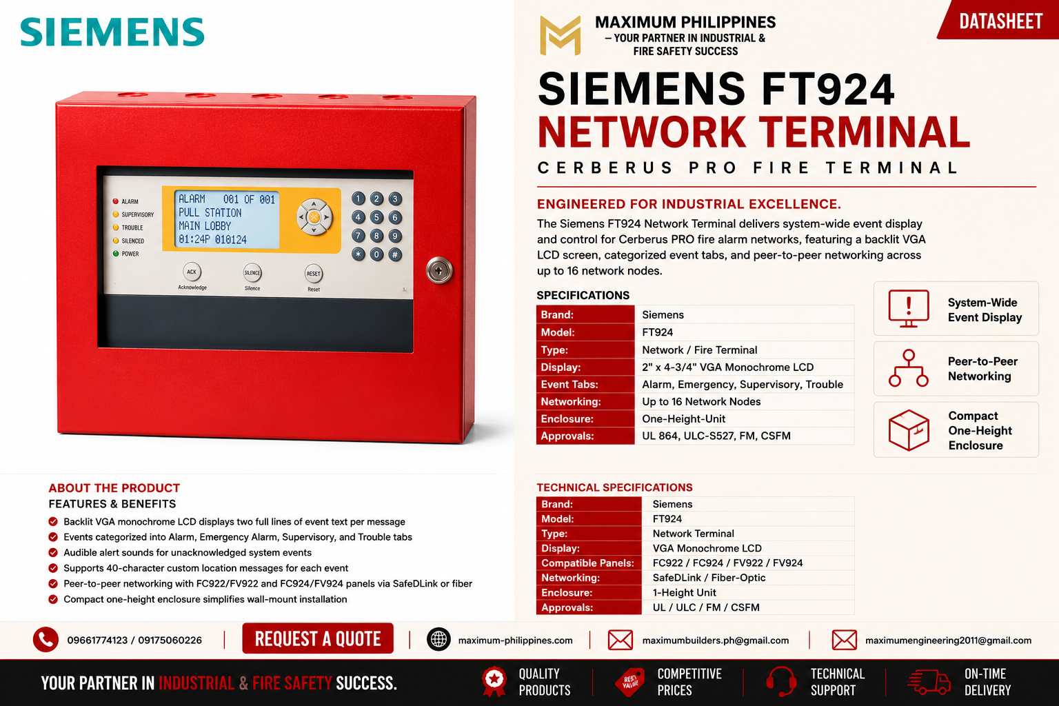 Siemens FT924 Network Terminal Brochure