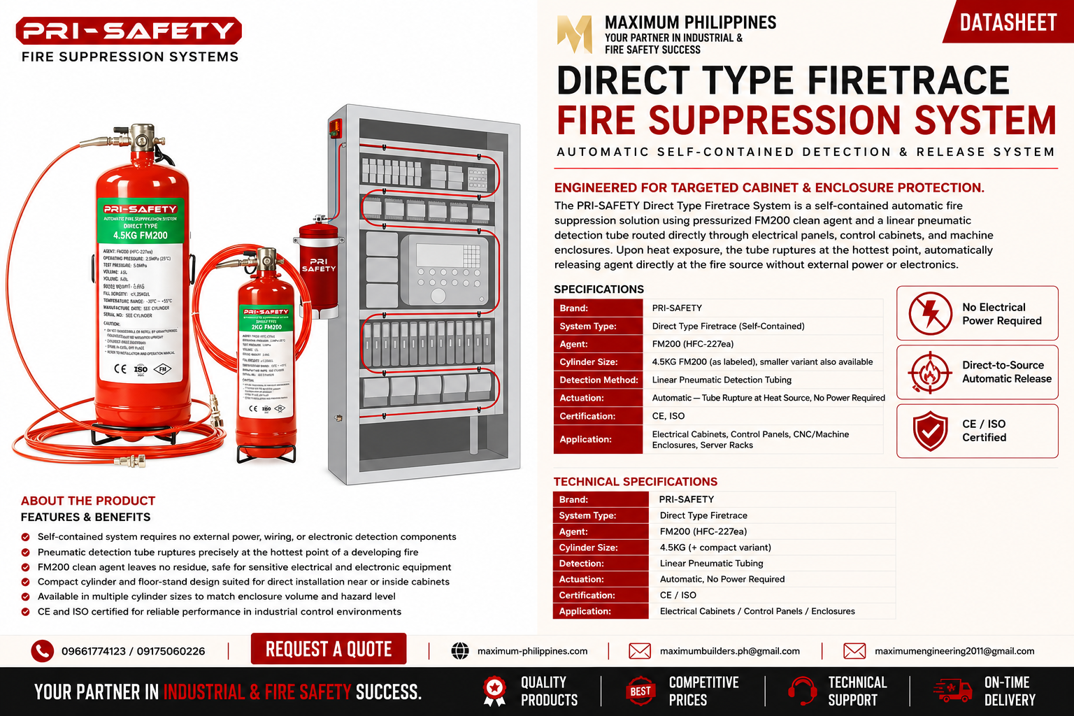 Direct Type Firetrace Fire Suppression System Brochure