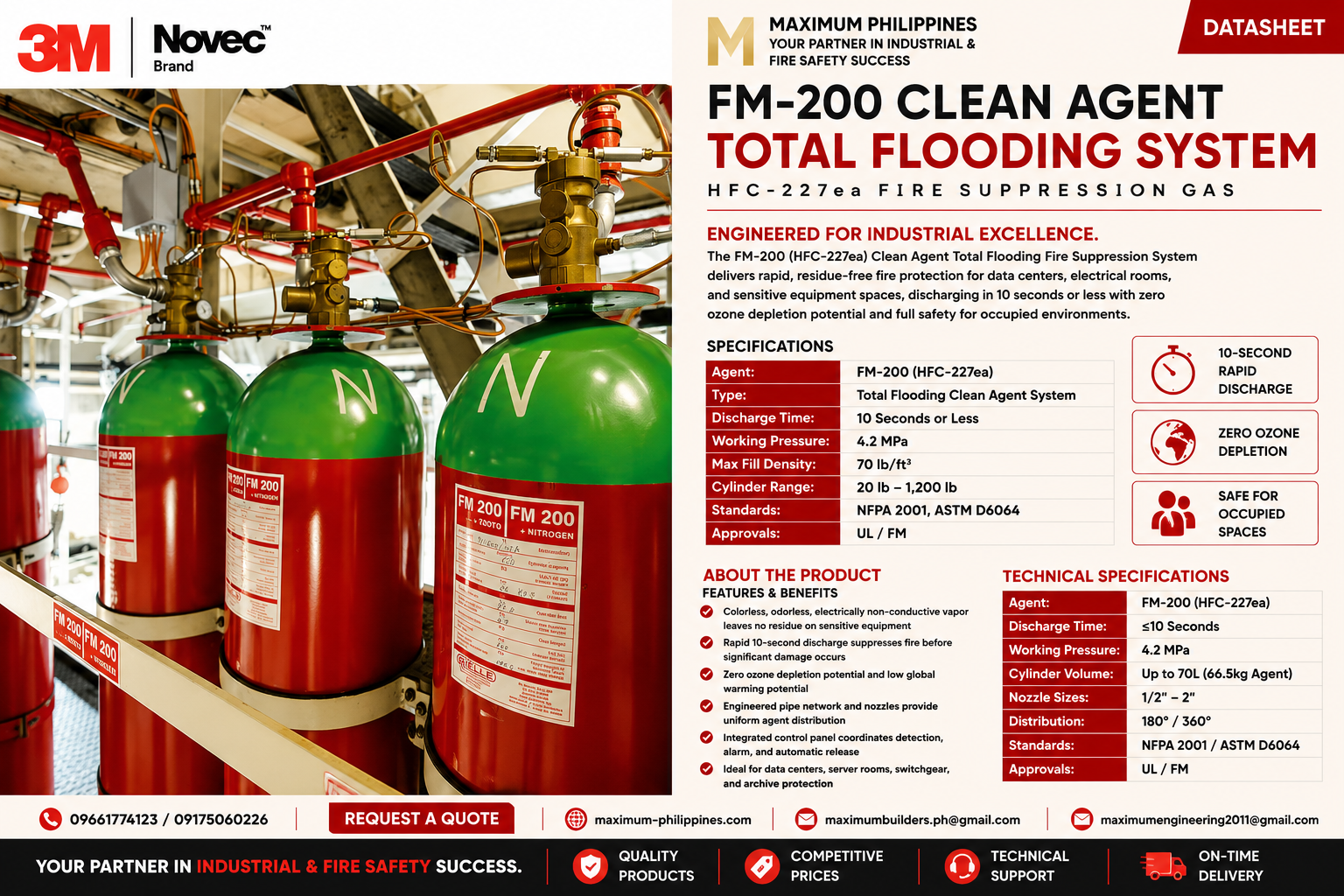 FM-200 (HFC-227ea) Clean Agent Gas Brochure