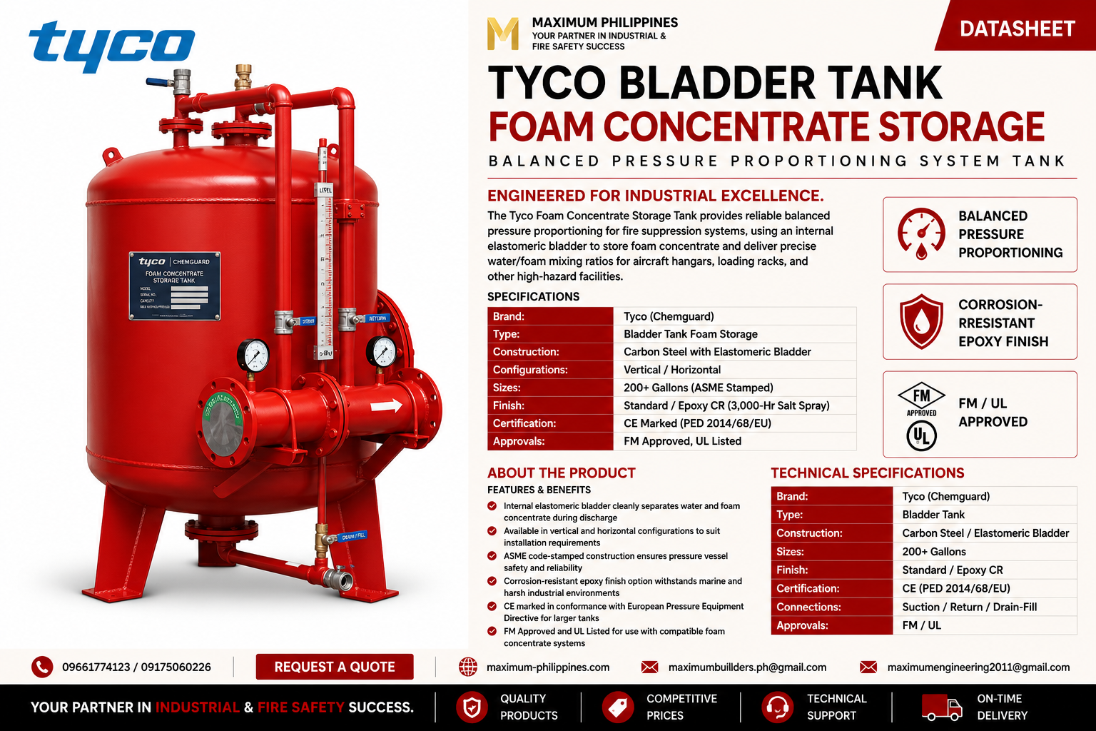 Foam Concentrate Storage Tank Brochure