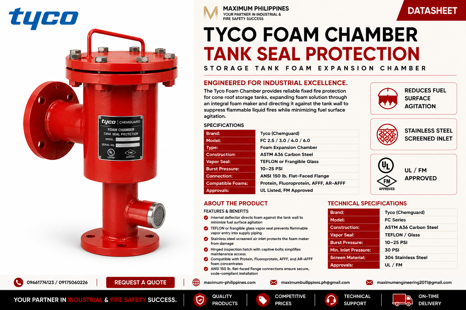 Foam Chamber (Tank Seal Protection) Brochure