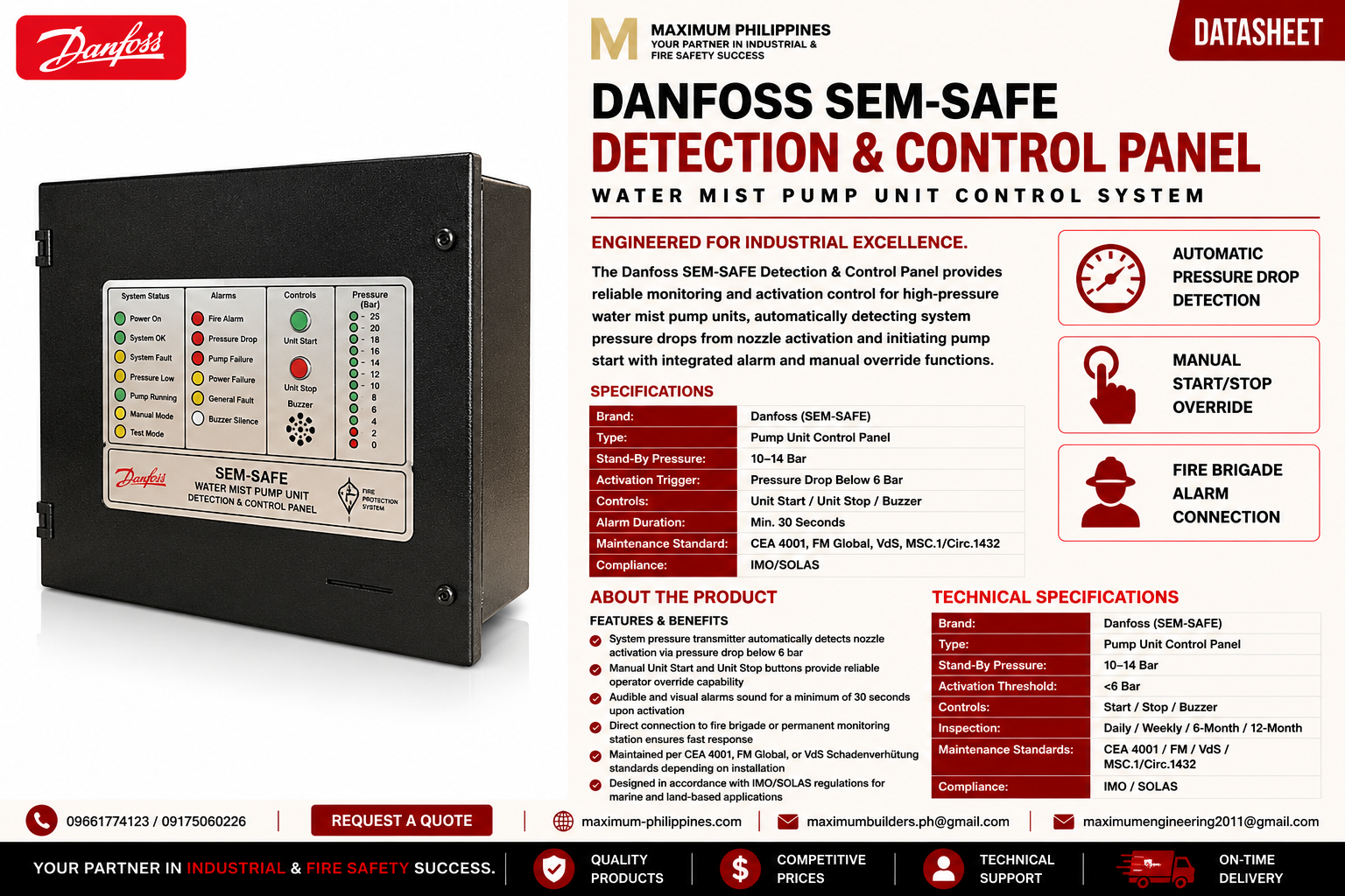 Water Mist Detection & Control Panel Brochure