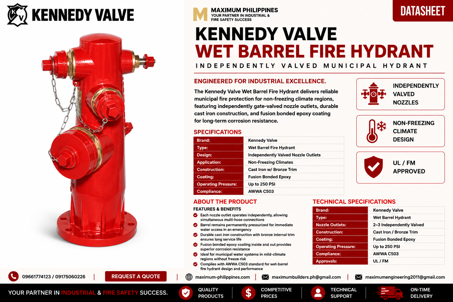 Wet Barrel Fire Hydrant Brochure