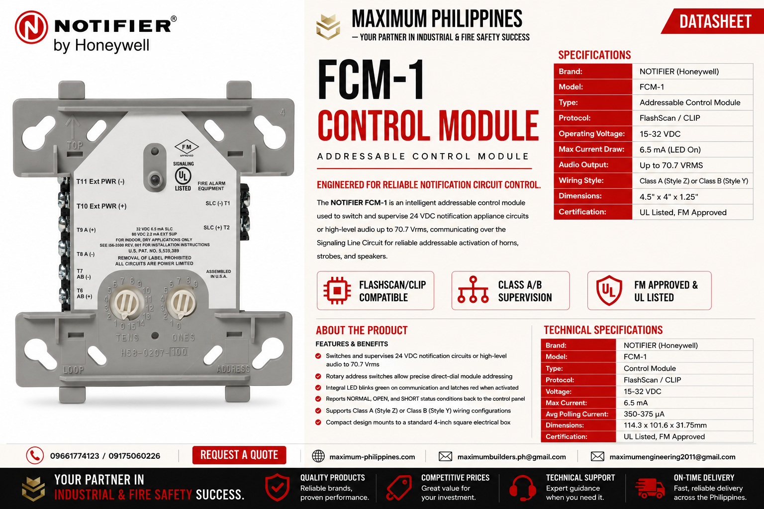 FCM-1 Addressable Monitor Module Brochure