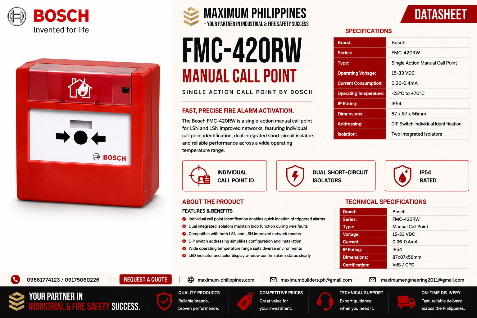 Bosch FMC-420RW Addressable Interface Module Brochure