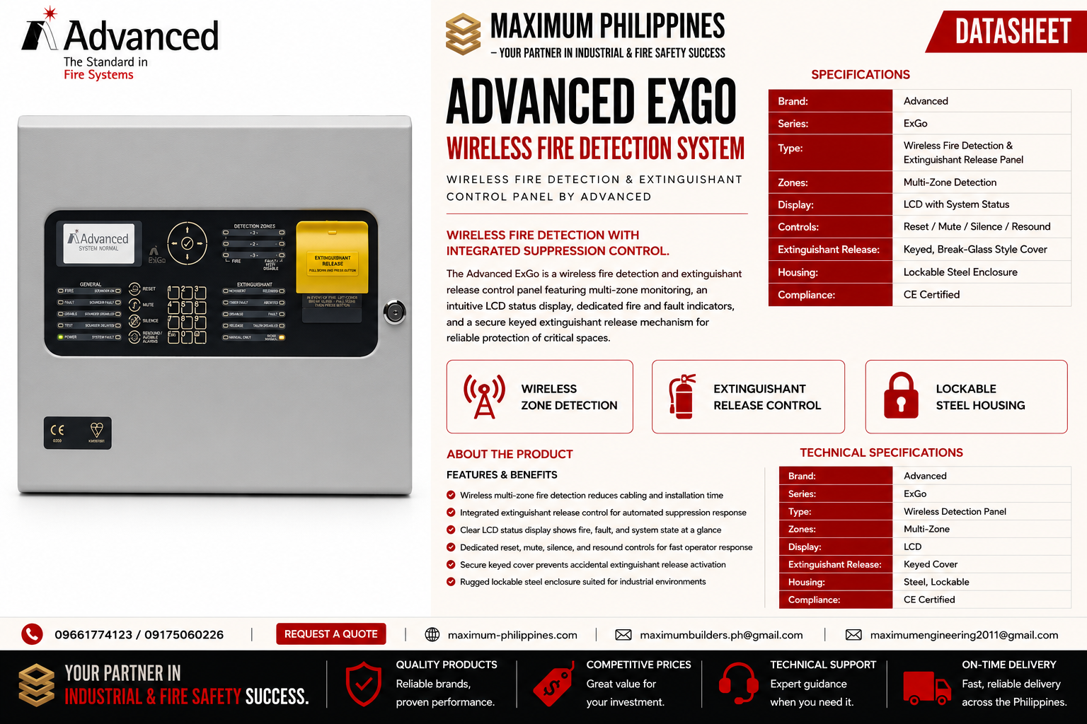 Advanced ExGo Wireless Fire Detection System Brochure