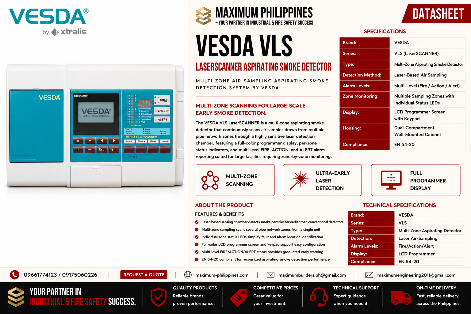 VESDA VLS Aspirating Smoke Detector Brochure
