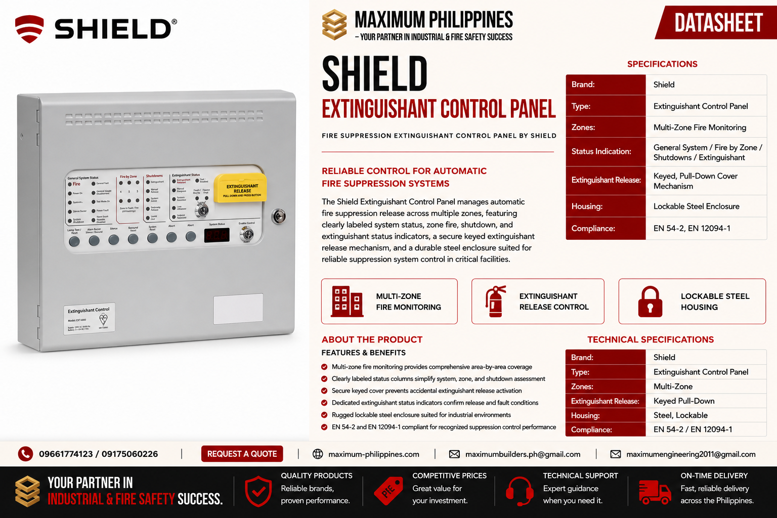 Shield Extinguishant Control Panel Brochure